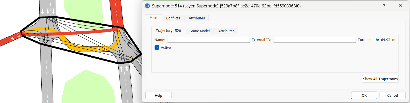 Supernode Trajectory Editor: Main Tab