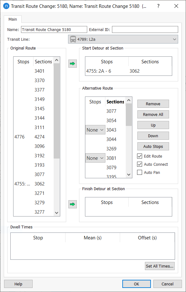 transit route change dialog