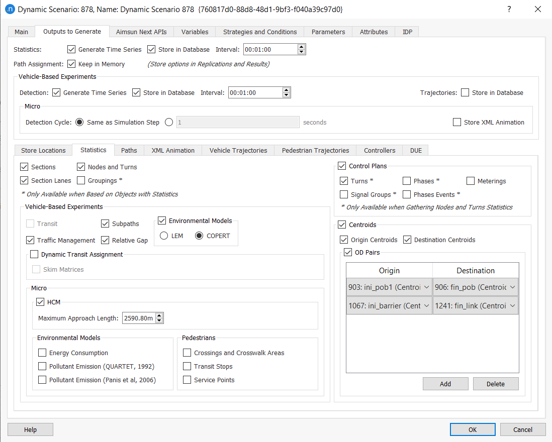 Dynamic Scenario Statistics Tab 