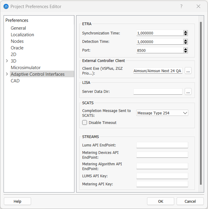 Adaptive Control Interfaces Project Preferences