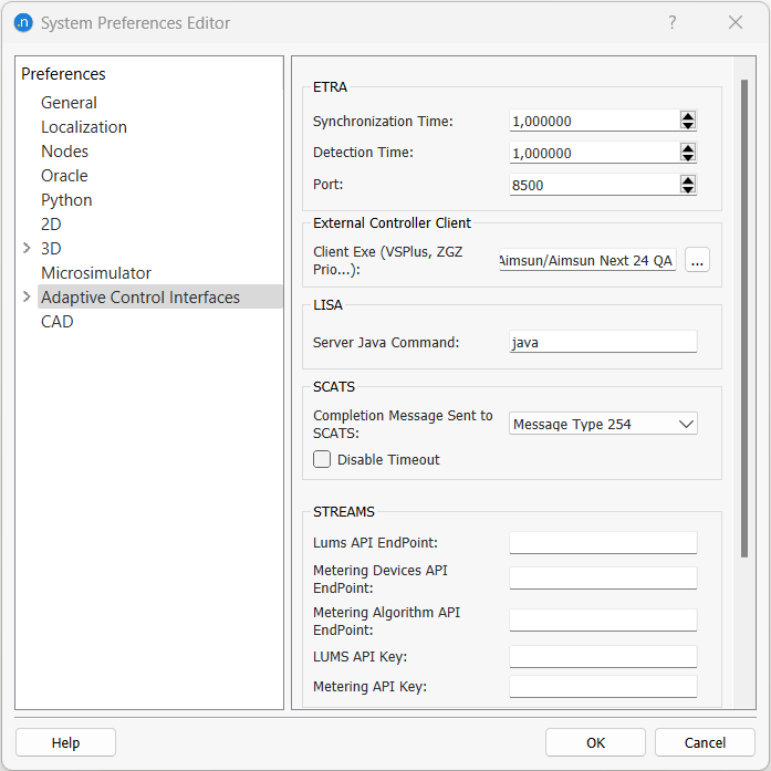 Adaptive Control Interfaces Preferences