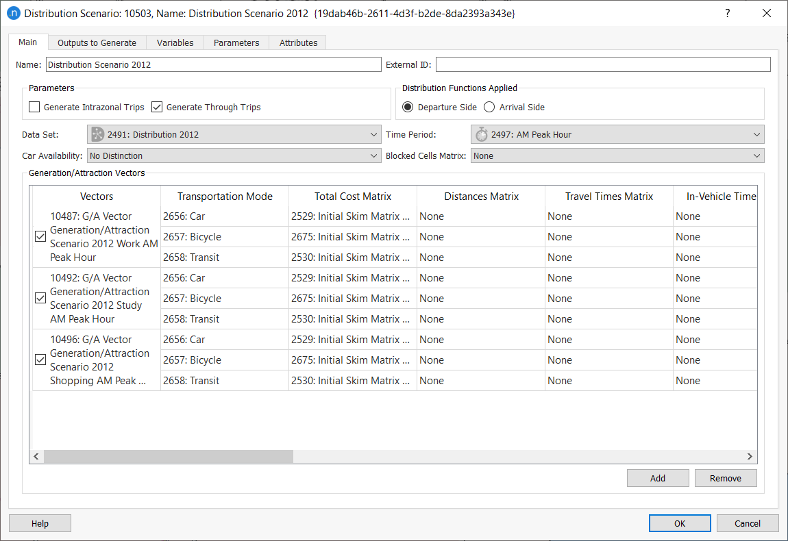 Distribution + Modal Split Scenario