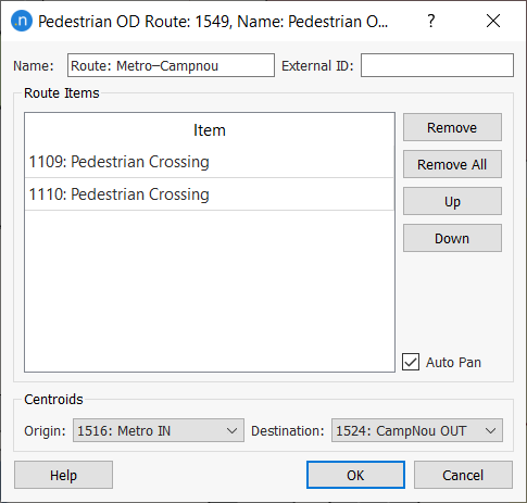 Pedestrian OD Route Editor