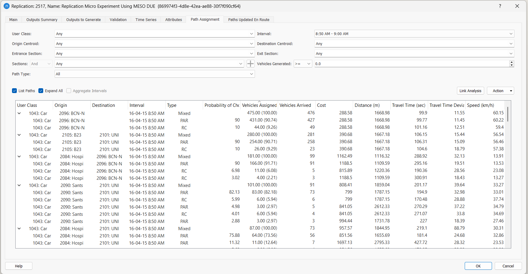 Path Assignment Analysis