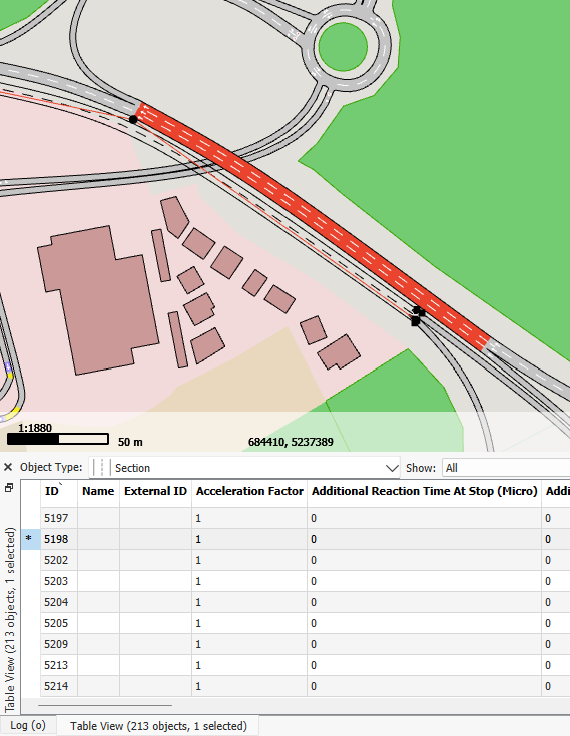 Table View showing polygon data