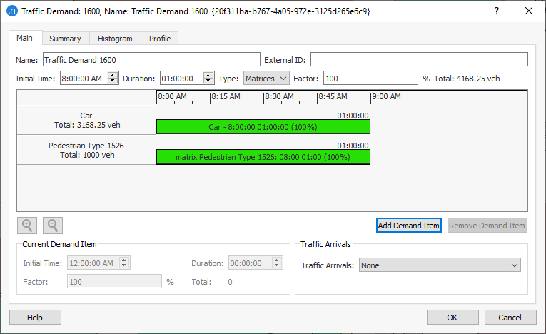 Pedestrian Traffic Demand with Traffic OD Matrices Pedestrian Traffic Demand