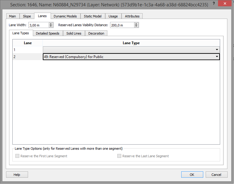 Assigned reserved Lanes to Sections Assigned reserved Lanes to Sections