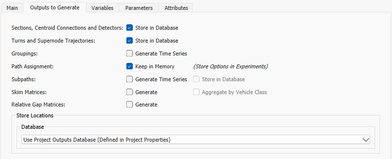 Static Assignment Scenario Editor: Main Tab