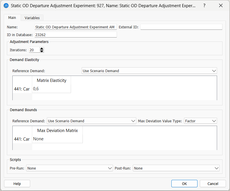 Static OD Departure Adjustment Experiment Editor Main folder