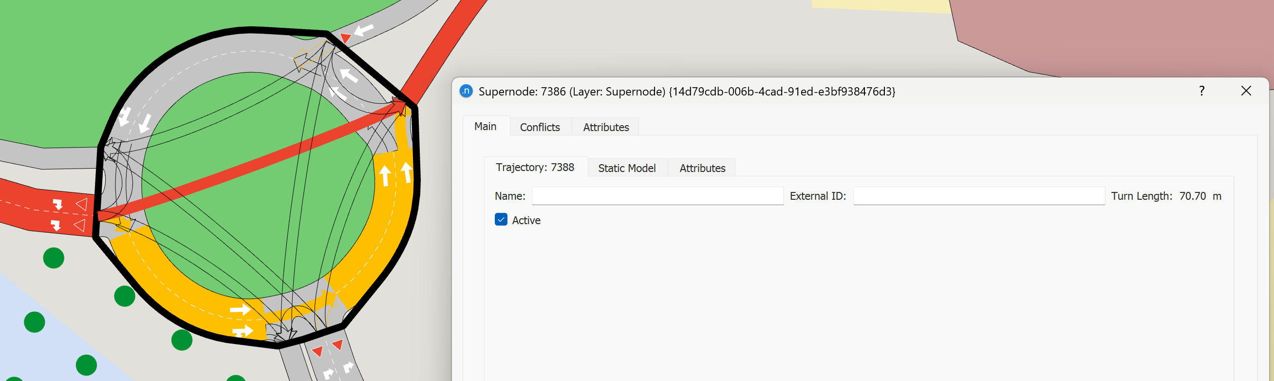 Supernode Trajectory Editor: Main Tab