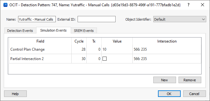 Simulation events box