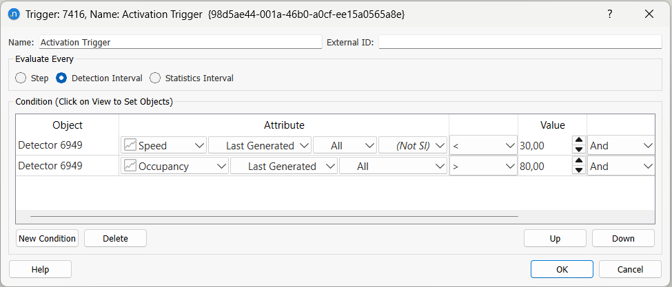Trigger editor Trigger editor