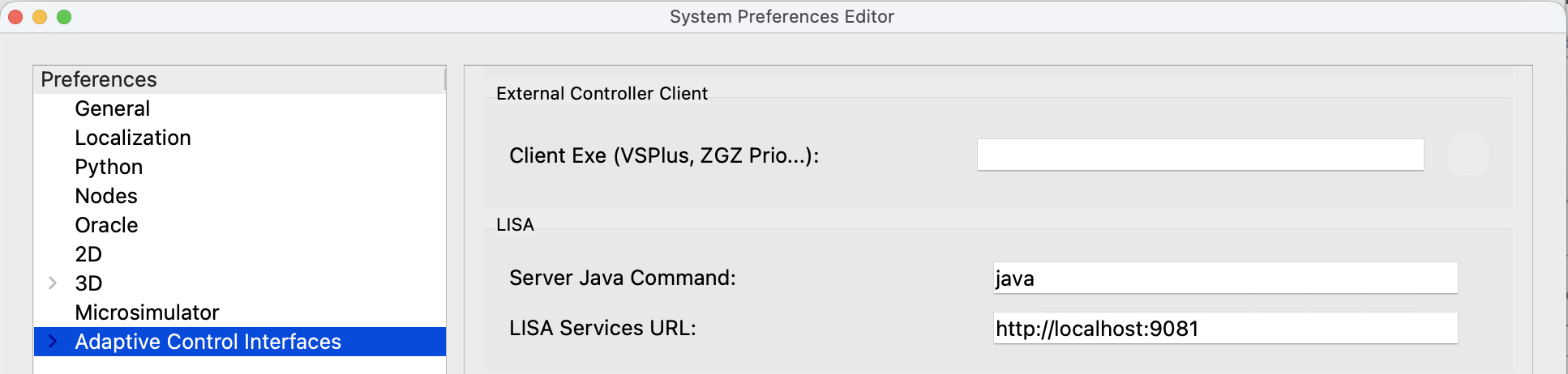 Adaptive Control Interfaces Preferences