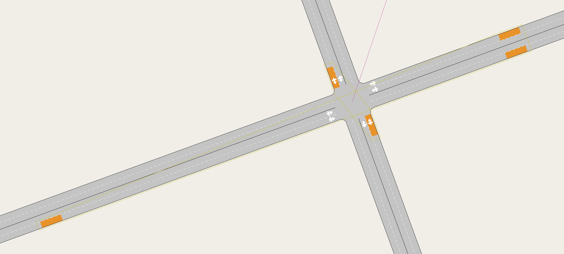 Stops of a directed and an undirected link stop point
