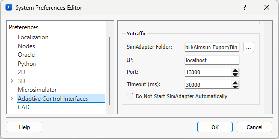 Yutraffic Aimsun Adapter Installation