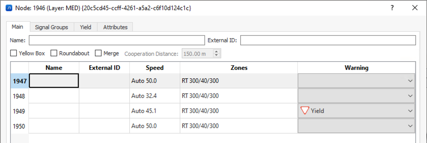 Node Data and Turns