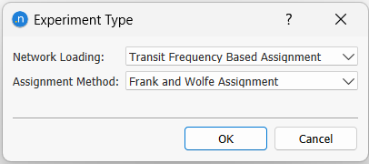 Transit Assignment Experiment Creation